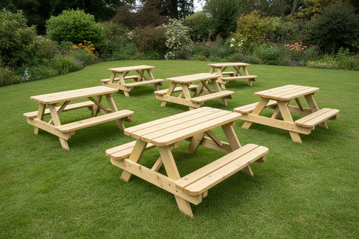 6-PACK - Kinderpicknicktafel Björn KING ® (90 cm.) – Image 2
